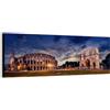 Wallazz Quadro su Tela Lazio - Quadri Moderni Soggiorno - Roma, Colosseo, Trastevere, Ponte Milvio - Stampa su Tela - Quadro Moderno Soggiorno 35x100cm