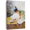 ARTTOR Moderno Quadro su Tela 50x70 cm Verticale Persone Moda - 4756 | Ballerina Ragazza Olio Quadro Decorativo Piccolo Soggiorno Camera da Letto Decorazione da Parete Arte da Parete ARTTOR