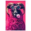 Posterlounge Pink Pop Art Aries enjoys life Poster | 70 x 100 cm di Frank Daske Pink Quadri Decorazione per pareti