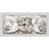 Lupia - Quadro moderno, per soggiorno camera da letto, con cornice BOSTON colore Grigio GREY, 50x100 cm, ANGELS IN FLOWERS MIX stampa su pannello in legno, stile sacro Angeli