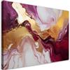 Feeby Quadro su Tela Non Tessuta - Stampa Su Tela - Struttura marmorea astratta Rosso - 60x40 cm - Decorazione Murale - Moderno Soggiorno - quadri moderni soggiorno - poster