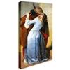 Wallazz Quadri Moderni Soggiorno Riproduzione Quadri famosi su tela - 100% Made in Italy - Francesco Hayez Il Bacio - Quadro Camera da Letto - Qualità Artigianale - 60x120cm
