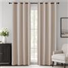 Ystyle Tende Oscuranti per Interni 2 Pezzi, 140x290 CM, Beige | Tende Moderne Jacquard Geometrica con Anelli, Termiche Isolanti Caldo e Freddo, per Camera da Letto e Soggiorno, Privacy