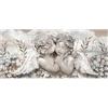 Lupia - Quadro Moderno Angeli, su tela poliestere con brillantini Glitter, BRILLANT 45x100 cm ANGELS IN FLOWERS MIX, Adatto come capezzale Camera da Letto o per Soggiorno