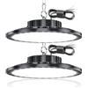 TASINUO Faretto LED 100W 10000LM UFO Lampada Officina Industriale 2 Pezzi | 6500K Bianco Freddo Lampada da Garage, IP65 Impermeabile Faro LED, Plafoniera LED per Garage Magazzini Fabbrica Palestra