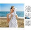 nice homeit -Set da 2 Telo Mare in Cotone 100x180cm - Asciugamano Mare a Doppia Faccia - Assorbente, Asciugatura Rapida, Leggero, Anti-Sabbia, Made in Italy