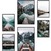 Heimlich - Set poster - 2 di A3 / 30x42 cm + 4 di A4 / 21x30 cm - Poster Premium - Stampe senza cornice - Stile moderno - Forest Lake