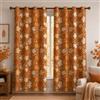 YONGFOTO Tende Oscuranti Foglie d'Acero Casa di Campagna Autunno Terracotta | Stile Country Francese Decorazione Botanica Autunnale per Camera da Letto Tenda Termica con Occhielli 1 Pannello 107 x 160 cm