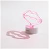 Muitomas Lampada Neon Bacio da Tavolo, Luce LED 3,5W con Ricarica USB-C, Design Decorativo per Casa, Camera e Ufficio