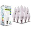 V-TAC 4W (30W equivalente) lampadina a LED termoplastica a risparmio energetico E14 SES (piccolo tappo a vite Edison) 2700 Kelvin bianco caldo non dimmerabile - confezione da 10