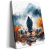 Artscope Stampe e Quadri su Tela Religioso Gesù e l'Agnello Immagine Fotografia Murale Tela Wall Art Bel Regalo per Home Decor Ristorante Cucina Regalo di Anniversario Compleanno 30x30CM