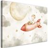 Feeby Stampe Da Parete - Quadri Soggiorno - Razzo tra le nuvole Cosmo - 120x80 cm - Decorazioni Camera Da Letto