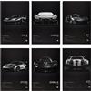 JTENGYAO 6 pezzi di poster da parete neri di auto sportive super moderne