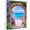 MuchoWow© Quadri Grandi Dimensioni Quadretti Da Parete Quadro Moderno | 50x70 cm - Camera Da Letto Stampa Foto Su Tela Soggiorno Cornice Decorazioni Vista - Mare - Rocce - Spiaggia - Ingresso
