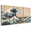 murando - Quadro Moderno per Soggiorno Grandi, Katsushika Hokusai, 60x30 cm | Chiodi Inclusi, 1 Pezzo, Stampa su Tela, Decorazione da Parete, Resistenti Allo Sbiadimento, Produzione Europea