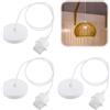 OMIGA 3 Pezzi Sospensione Portalampada E27 con 100 cm Cavo Lampadario | Lampadario Porta Pampada da Soffitto per Lampade Fai-da-te per Bar Casa Hotel e Libreria (Bianco)