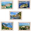 Generico 5 Calamite Legno 5x7cm Laghi d'Italia Souvenir Regalo Turismo Gadget Idea