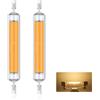 Homesally Lampadine LED R7S 118mm Dimmerabili, 30W Equivalenti a Lampadine Alogene 300W, Senza Sfarfallio, Bianco Caldo 3000K, 3000LM, CA 220-240V, Angolo di Illuminazione a 360°,Warm White,78mm 2pcs