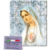 F.LLI BONELLA FRATELLI BONELLA - Quadro Madonna di Fatima Sagomato Vintage - Legno di Pioppo Spessore 8mm - Camera Da Letto 28.5 x 35.5 cm - 100% Made in Italy