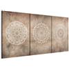 murando - Set di Quadri Moderni Fonoassorbenti Soggiorno, Mandala 180x90 | (3 pz. 60x90 cm ognuno), Quadro Moderno Fonoassorbente, Schiuma Acustica, Protegge da Rumori, Resistenti Allo Sbiadimento