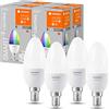 LEDVANCE Lampada LED intelligente con tecnologia WiFi, attacco E14, dimmerabile, colore della luce modificabile (2700-6500K), colori RGB modificabili, sostituzione per 40W, SMART+ RGB, confezione da 4