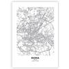 ARTTOR Poster da Parete Senza Cornice 70x100 cm Bianco e Nero Mappa del Mondo 4682 | Città Mappa Roma Stampa da Parete Poster Decorativo Decorazione da Parete Arte Poster Moderno Soggiorno ARTTOR