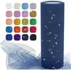 Uiopa Tulle Blu Navy, 15cm x 22,8m Tulle Rotolo Glitter Tessuto Nastro Poliestere per Gonna Tutù, Decorazione per Matrimoni/Feste, Fiocco Regalo, Artigianato Fai-da-Te