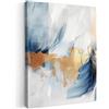 MuchoWow© Quadri Moderni Camera Da Letto Foto Quadro Con Cornice | 50x70 cm - Decorazioni Parete Soggiorno Stampa Su Tela Moderna Casa Salotto PosterOro - Blu - Acquerello - Arte - Astratti