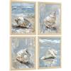 Nacnic Set Di 3 Stampe Con Spiaggia, Mare E Costa Azzurra. Decorazione Murale. Conchiglie. Stampe Decorative Da Parete Per Bagno, Cucina, Soggiorno. Dimensioni A3 Senza Cornice