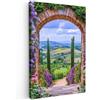 MuchoWow© Quadro Moderno Soggiorno Decorazioni Da Parete Quadri Su Tela Da | 40x60 cm - Salotto Grandi Foto Con Cornice Stampe Su Tela Camera Da Letto Vista - Toscana - Paesaggio - Ingresso