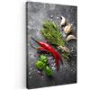 MuchoWow© Quadro Moderno Soggiorno Decorazioni Da Parete Quadri Su Tela Da | 20x30 cm - Salotto Grandi Foto Con Cornice Stampe Su Tela Camera Da LettoCucina - Pepe - Erbe - Spezie - Calcestruzzo