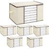 Generico Organizer Armadio 90L, 6 Pezzi, Scatole Vestiti Pieghevoli | Con Finestra