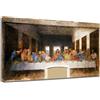 Grafic Quadro Moderno L'Ultima Cena Leonardo Da Vinci - The last supper Quadro stampa su tela canvas con o senza telaio (CM 160X92, QUADRO CON TELAIO IN LEGNO)