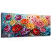 Lupia Quadro moderno soggiorno camera da letto Canvas World ARMONIA DI PETALI 52x122 cm, Stampa su Tela, Telaio in Legno, quadri moderni grandi per soggiorno capezzale, ufficio, giardino fiori