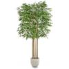 Maia Shop Bambù Artificiale 185 cm - Pianta Finta da Interno Realistica | Pianta Artificiale Alta con Canne Naturali e Foglie in PE per Casa Soggiorno Ingresso Ufficio - Vaso Nero Incluso