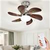 Homefire Ventilatore da soffitto silenzioso luce - Lampada da soggiorno | Ø75 cm, attacco E27, lampada da soffitto per camera da letto, estate/inverno, per soggiorno o sala da pranzo