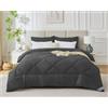 WAVVE Piumino Letto Singolo 155x220 cm Invernale 450 gr/mq - Piumone Pesante Caldo da Letto 90x200, Trapunta 220x155 in Microfibra Sintetica, Grigio