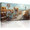MHARTK66 Quadri Moderni Soggiorno Grandi, 73x146 cm XXL Stampe da Parete Mare Faro Girasole, Quadro Camera da Letto Su Tela Decorazioni Parete Bagno Ufficio Sala Da Pranzo