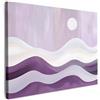 MuchoWow© Stampa Foto Quadro Moderno Quadri Moderni Soggiorno Con Cornice | 40x30 cm - Stampe Da Parete Camera Da Letto Matrimoniale Decorazione Canvas Paesaggio - Bianco - Viola - Astratto