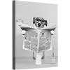 LPFNSF Quadro con Animali nella Vasca da Bagno, Divertente Stampa su Tela per Decorazione del Bagno, Senza Cornice (Cane, 20 x 30 cm)
