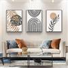 MKHFUW Set di 3 Poster Botanici Astratti Stampati con Foglie, Poster di Arte Murale Astratta di Boho Donna a Matita, Senza Cornice (Design-09, 3Pcs-20x30cm)