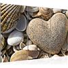 Runa Art Cuore Spiaggia Quadri Soggiorno Grande Beige Marrone Meditazione 120 x 80 cm 3 Pezzi Decorazione Murale 502631a