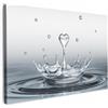 MuchoWow© Stampa Su Tela Decorazioni Pareti Canvas Grandi Dimensioni Quadri | 90x60 cm - Con Cornice Moderni Quadro Soggiorno Foto Astratti CameraAstratto - Moderno - Acqua - Cuore