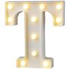KINGCOO Numero Lettere Decorative,KINGCOO Bianco Caldo LED Lettera Luminosa Accende Luci Dell'alfabeto A batteria per L'attaccatura Parete Decorativa Festival Natale Festa Nuziale Compleanno(T)