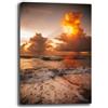 Printerland Quadro Moderno MARE Alba Nuvole Onde Quadri moderni soggiorno da Parete XXL grande Stampa su tela Canvas Decorazione Murale muro Arredo Camera da letto Cucina Hotel B&B (10, 30x40 cm)
