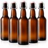 made in home - Set di 10 bottiglie in vetro da 500 ml, da birra, con chiusura a gancio, da riempire, colore marrone