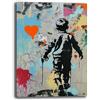 Printerland Quadro Moderno CUORE AMORE LOVE Street Art Quadri moderni soggiorno da Parete XXL grande Stampa su tela Canvas Decorazione Murale muro Arredo Camera da letto Cucina (14, 70x100 cm)