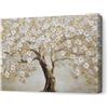 Panorama Quadro Moderno su Tela per Decorazioni Casa - Albero Dorato 40x30 cm - Stampe di Design da Parete per Soggiorno - Camera da Letto e Cucina - Idea Regalo Originale