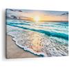 ARTTOR Moderno Quadro su Tela 70x50 cm Stampe da Parete Paesaggi Marino - 3621 | Mare Onda Spiaggia Quadro Decorativo Piccolo 1 pezzo Soggiorno Camera da Letto Arte da Parete Decorazione da Parete ARTTOR