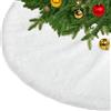 KONVINIT Gonna Albero di Natale in Peluche Finta Pelliccia - Copertura Base e Tappeto per Albero - Bianco 78cm/90cm/122cm